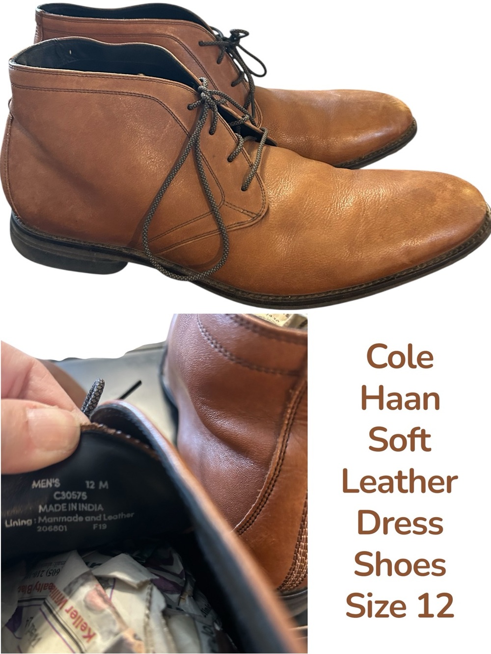 Cole Haan Tan Leather Chukka Boots